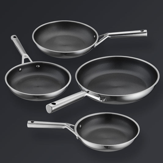 Hive Hybrid™ 4-Piece Frying Pan Set (20cm, 24cm, 26cm, 28cm)