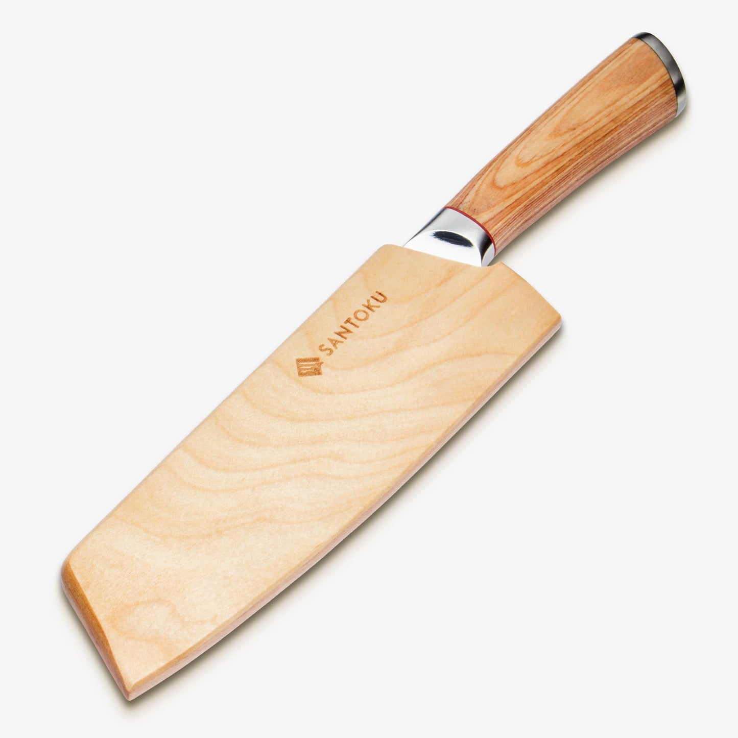 Haruta 7 Inch VG10 Japanese Damascus Steel Nakiri Knife with Wooden Handle & Scabbard