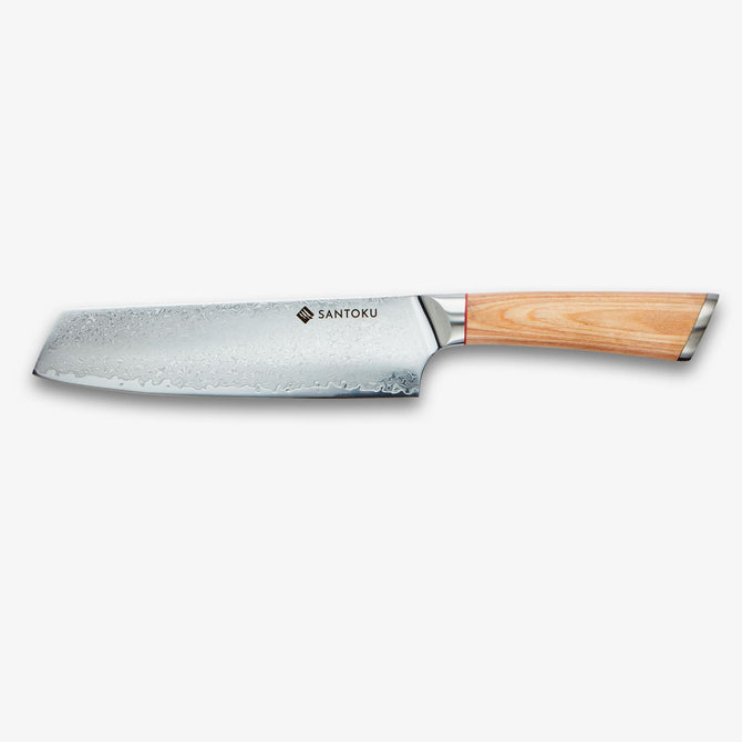 Haruta 10-Piece VG10 Japanese Damascus Steel Kitchen Knife Set with Wooden Handles & Scabbards