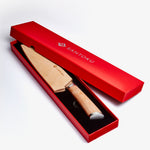 Haruta 7.7 Inch VG10 Japanese Damascus Steel Nakiri Cleaver with Wooden Handle & Scabbard