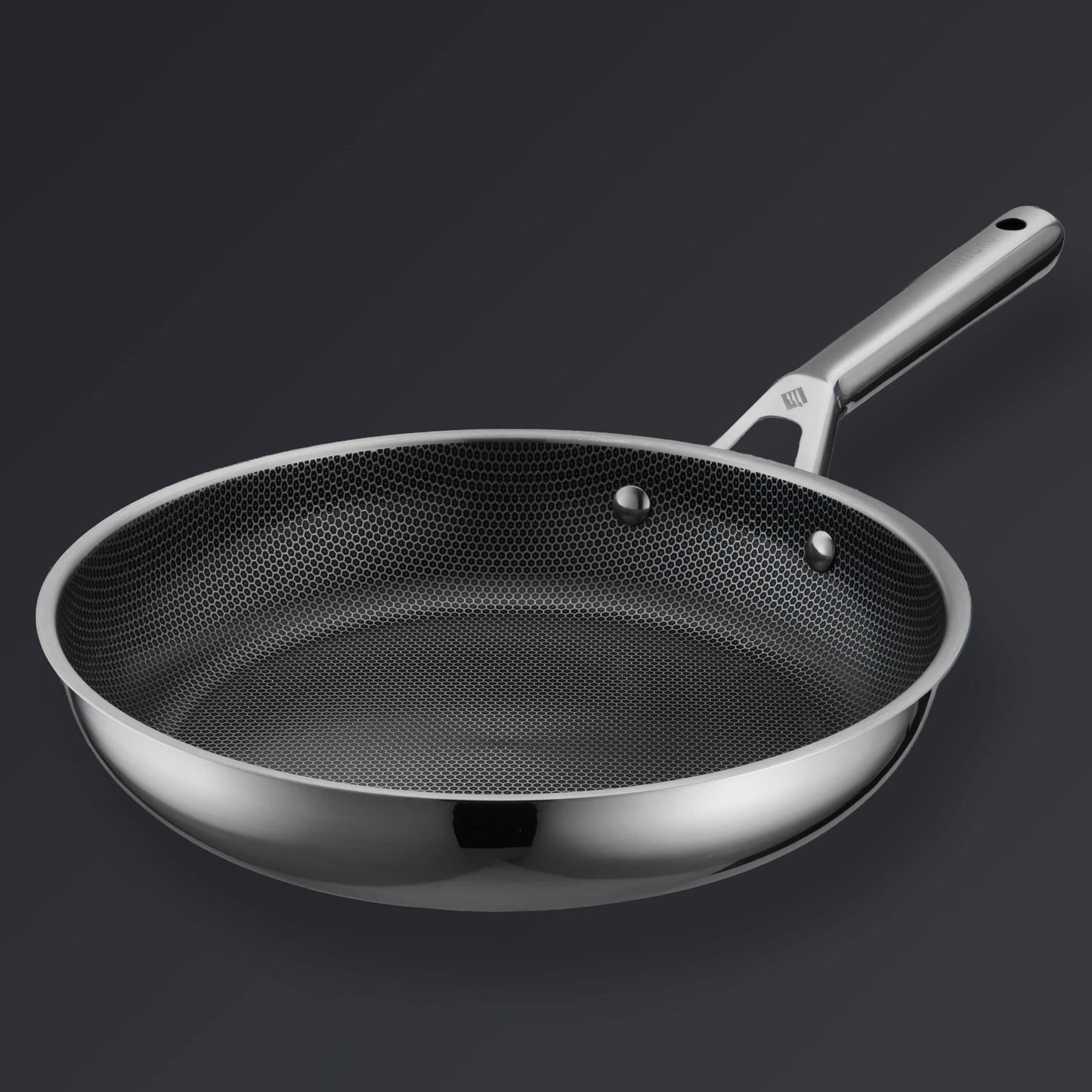 Hive Hybrid™ 8-Piece Pan & Lid Set (4 Frying Pans + 4 Matching Lids)