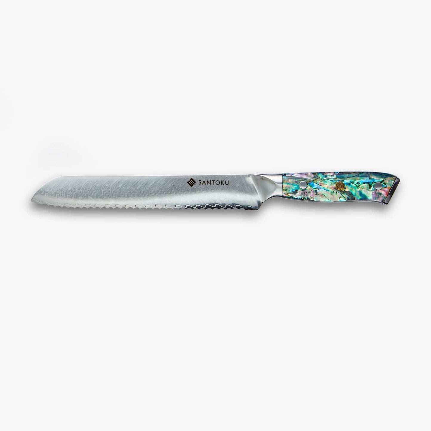 Chikashi Damascus Steel Knife Set With Abalone Handle