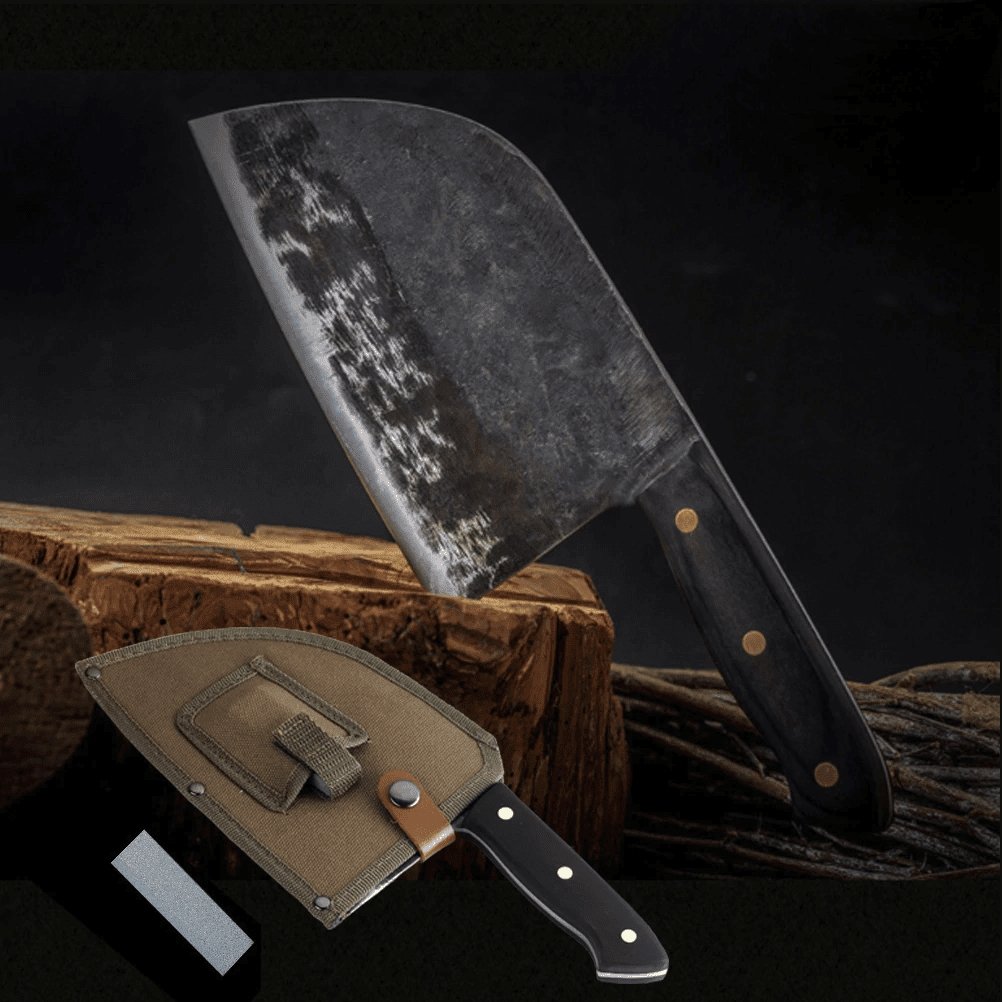 Nakiri / Chukabocho vegetable cleaver with riveted full-tang handle
