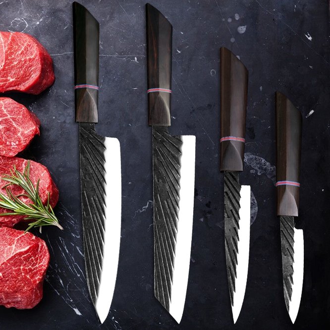 Haru Ebony Handle Knife set